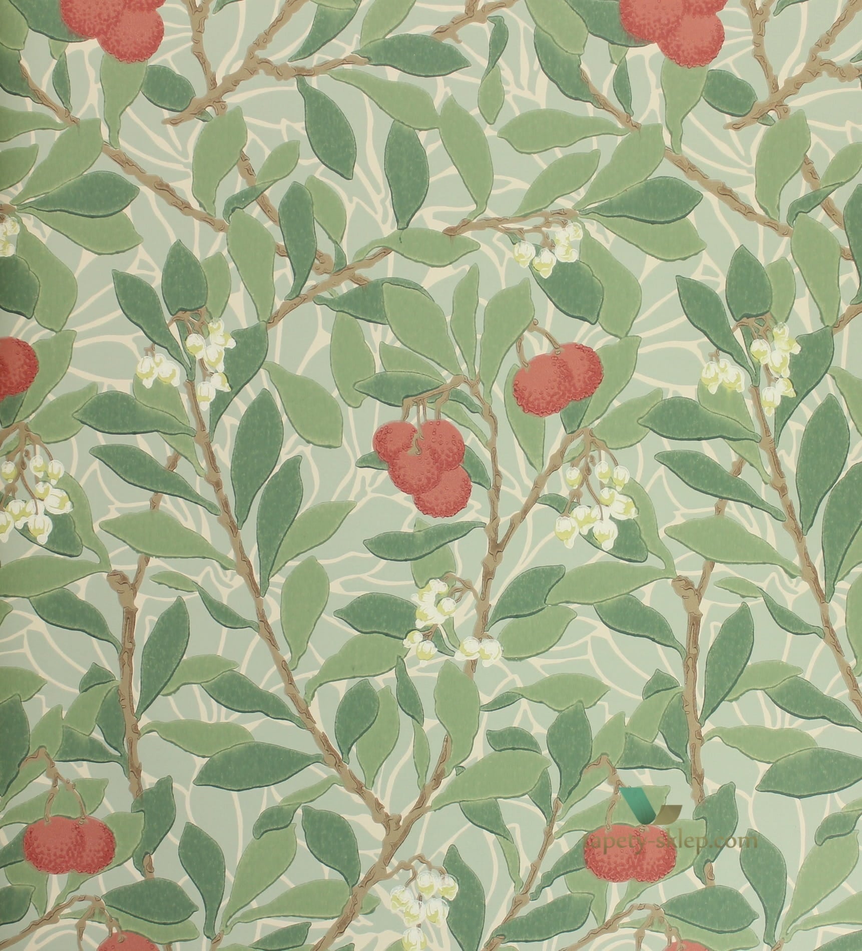 Tapeta Gałęzie I Liście William Morris 214719 Archive III