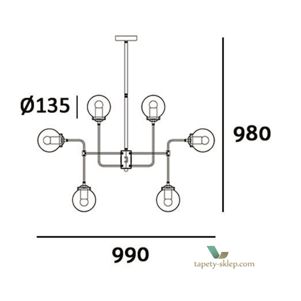 Industrialna lampa P12826BR wisząca BOSTON LOFT