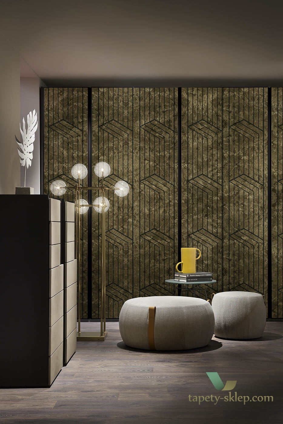 Tapeta Inkiostro Bianco GOLD FINGER INKFBZM1801 GoldenWall