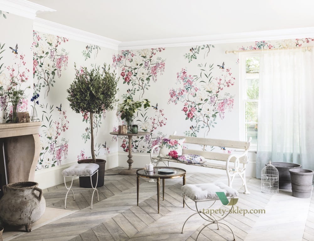 Mural kwiaty Magnolia & Blossom Sanderson 216306 Panel B Waterperry