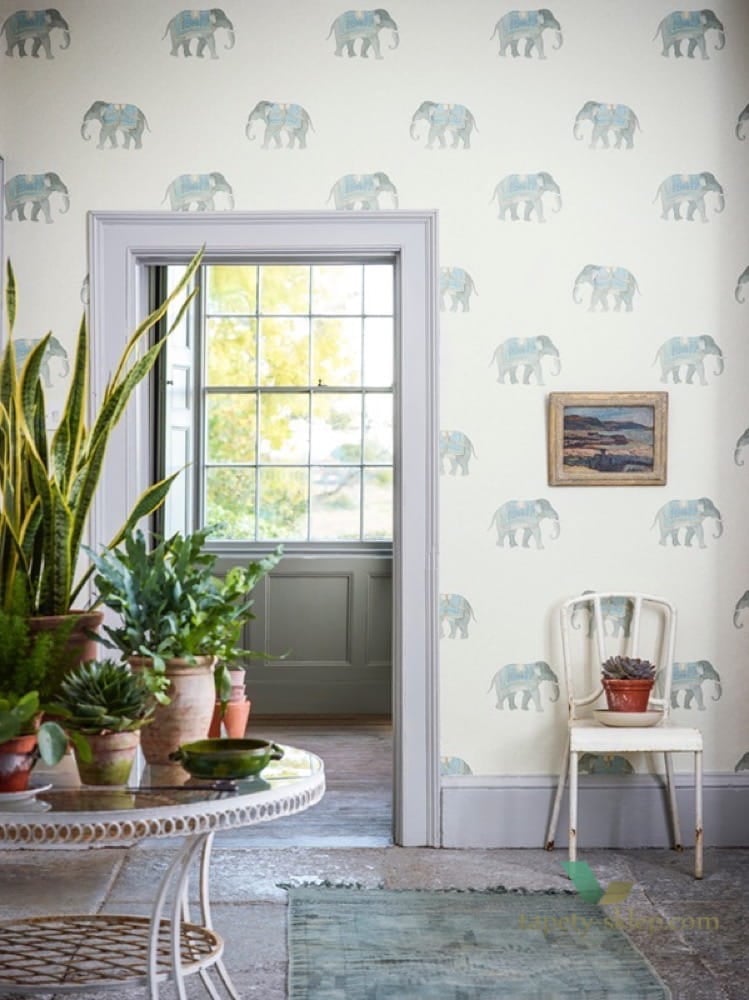 Tapeta słonie Sanderson 216332 Art of the Garden