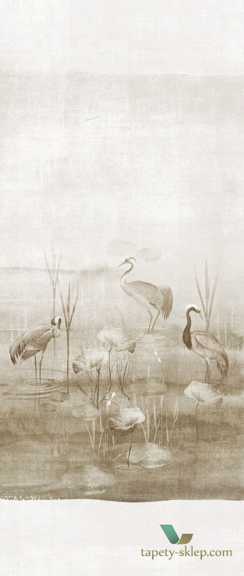 Mural żurawie Khroma DGIUM1021 Waterside Helium