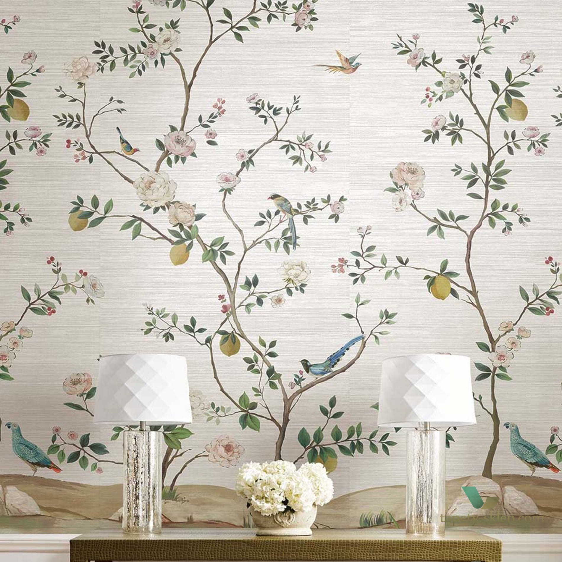 Mural Daisy Bennett DB11608m Blossom Chinoiserie Anthology Resource Wallquest