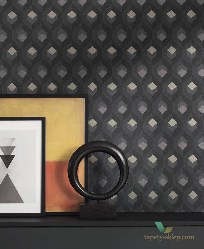 Tapeta geometryczna 3D Casadeco HELS82056523 Hexacube Helsinki