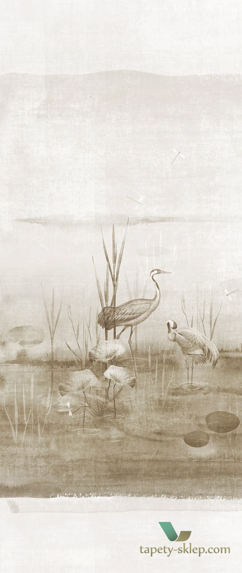 Mural żurawie Khroma DGIUM1022 Waterside Helium