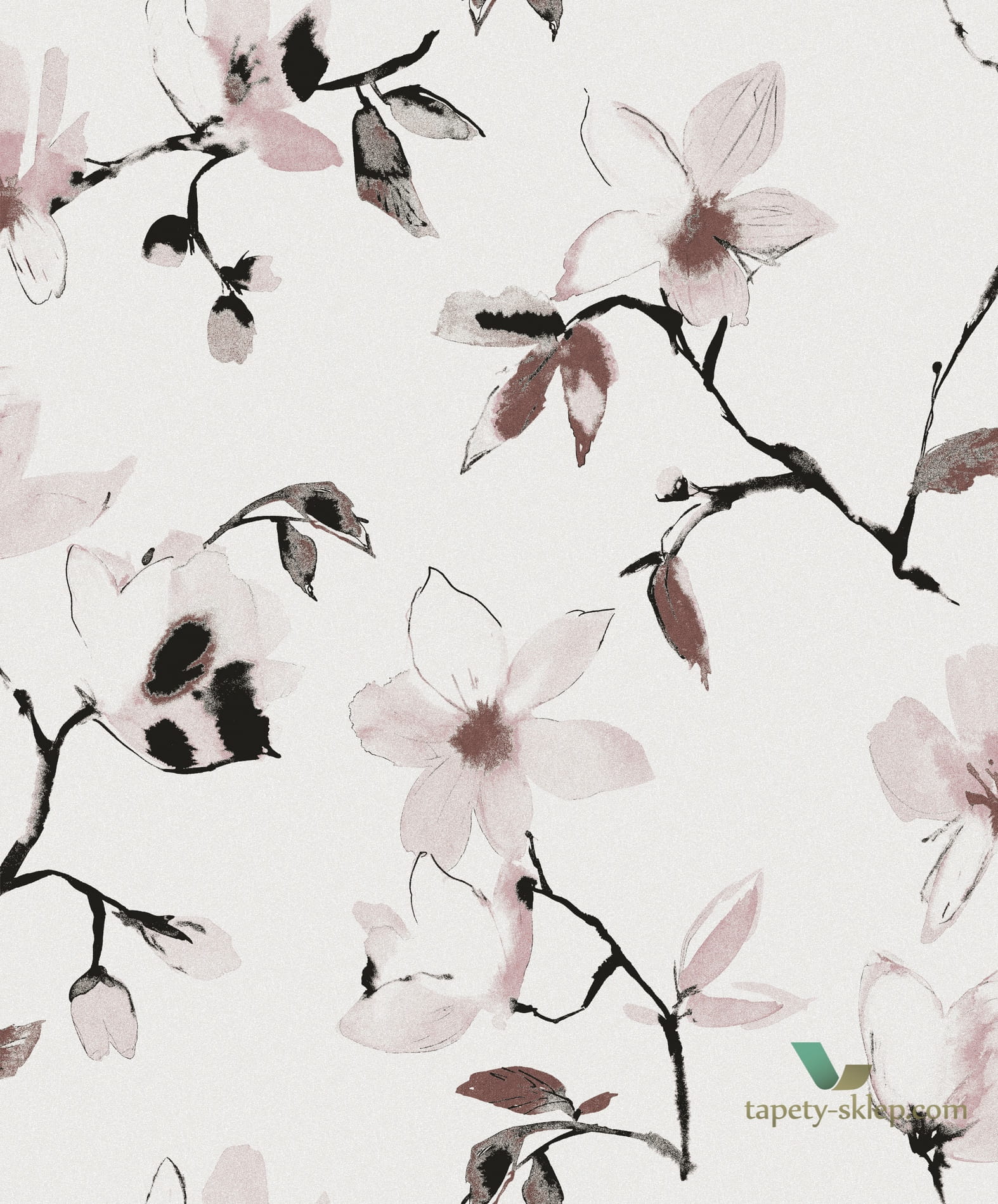 Tapeta kwiaty magnolii Khroma LAV002 Laetitia La Vie en Rose