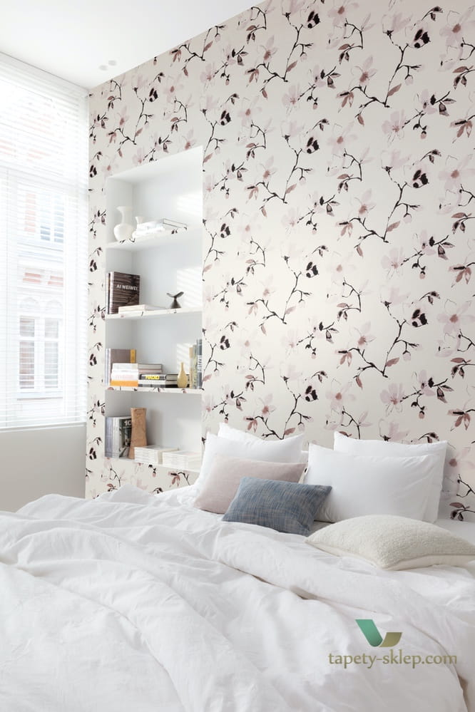Tapeta kwiaty magnolii Khroma LAV002 Laetitia La Vie en Rose
