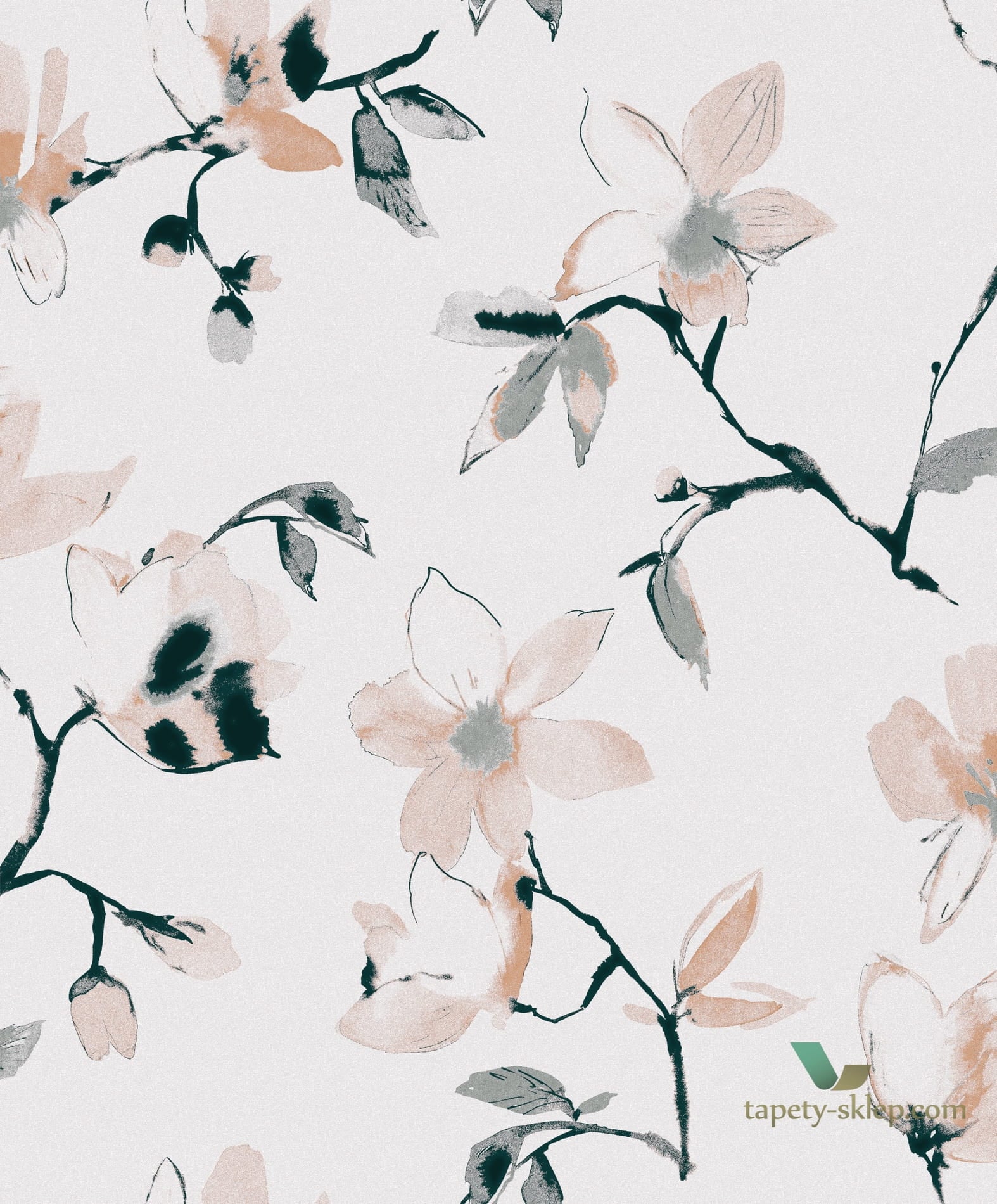 Tapeta kwiaty magnolii Khroma LAV003 Laetitia La Vie en Rose