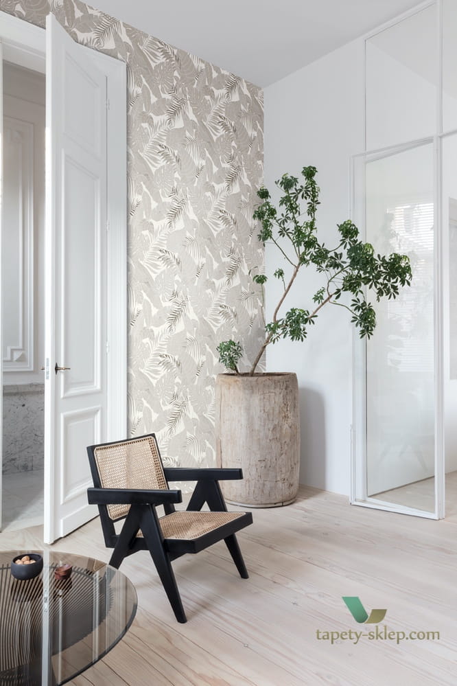 Tapeta tropikalne liście Khroma LAV107 Tropical La Vie en Rose