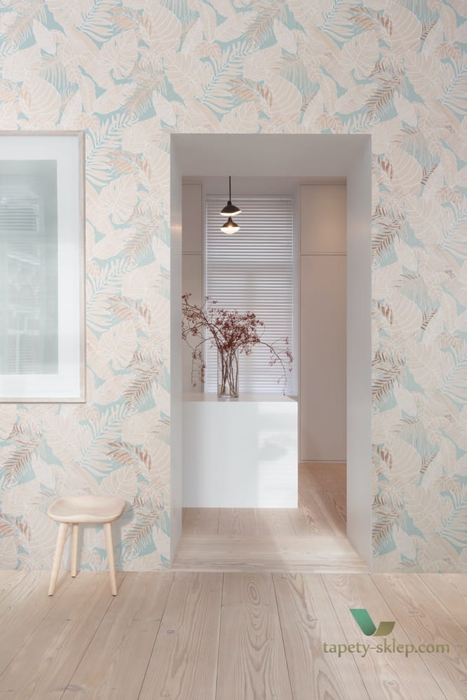 Tapeta tropikalne liście Khroma LAV107 Tropical La Vie en Rose