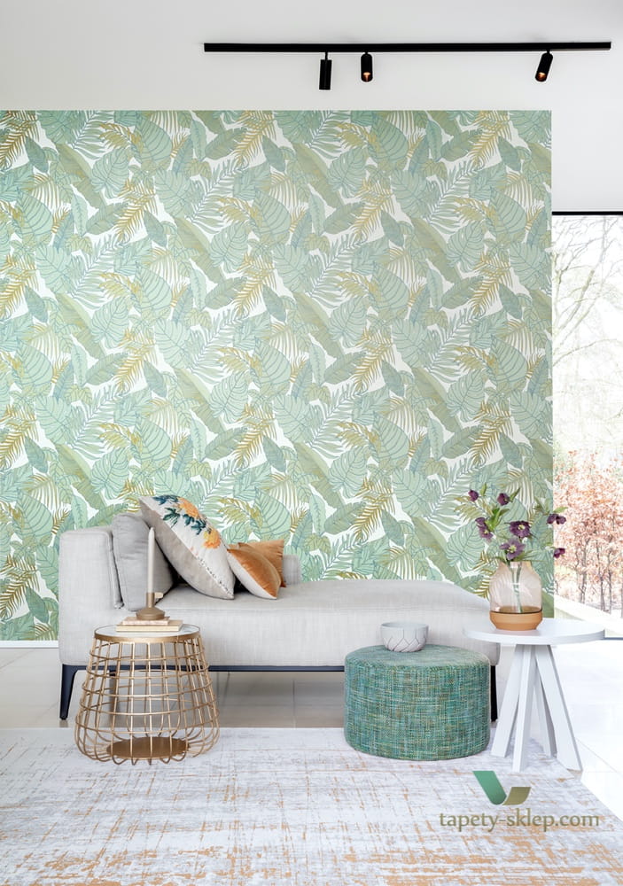 Tapeta tropikalne liście Khroma LAV107 Tropical La Vie en Rose