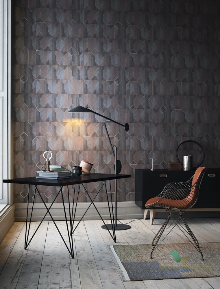 Tapeta geometryczna Khroma PRI004 Marquetry Prisma