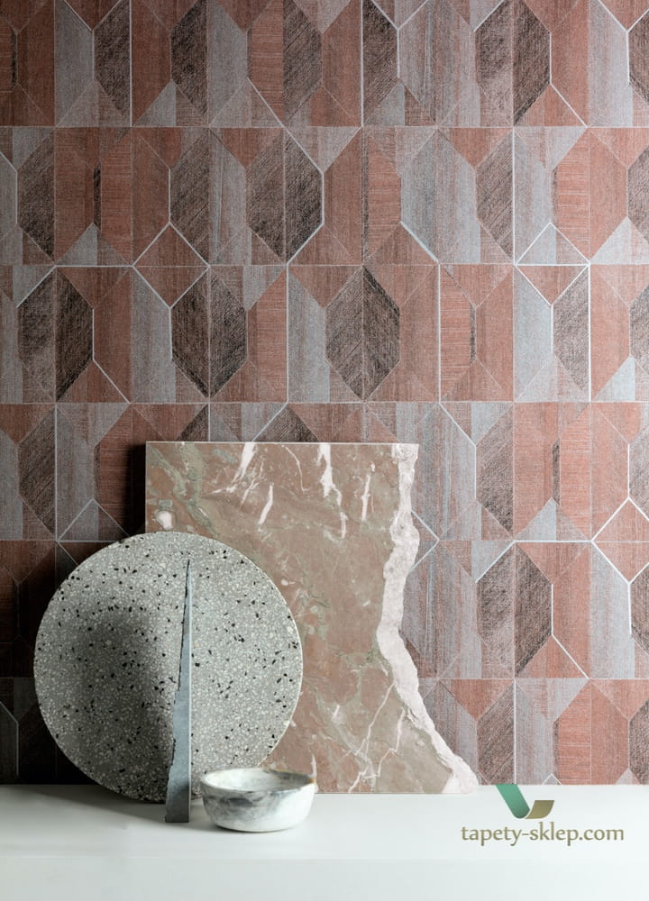 Tapeta geometryczna Khroma PRI005 Marquetry Prisma