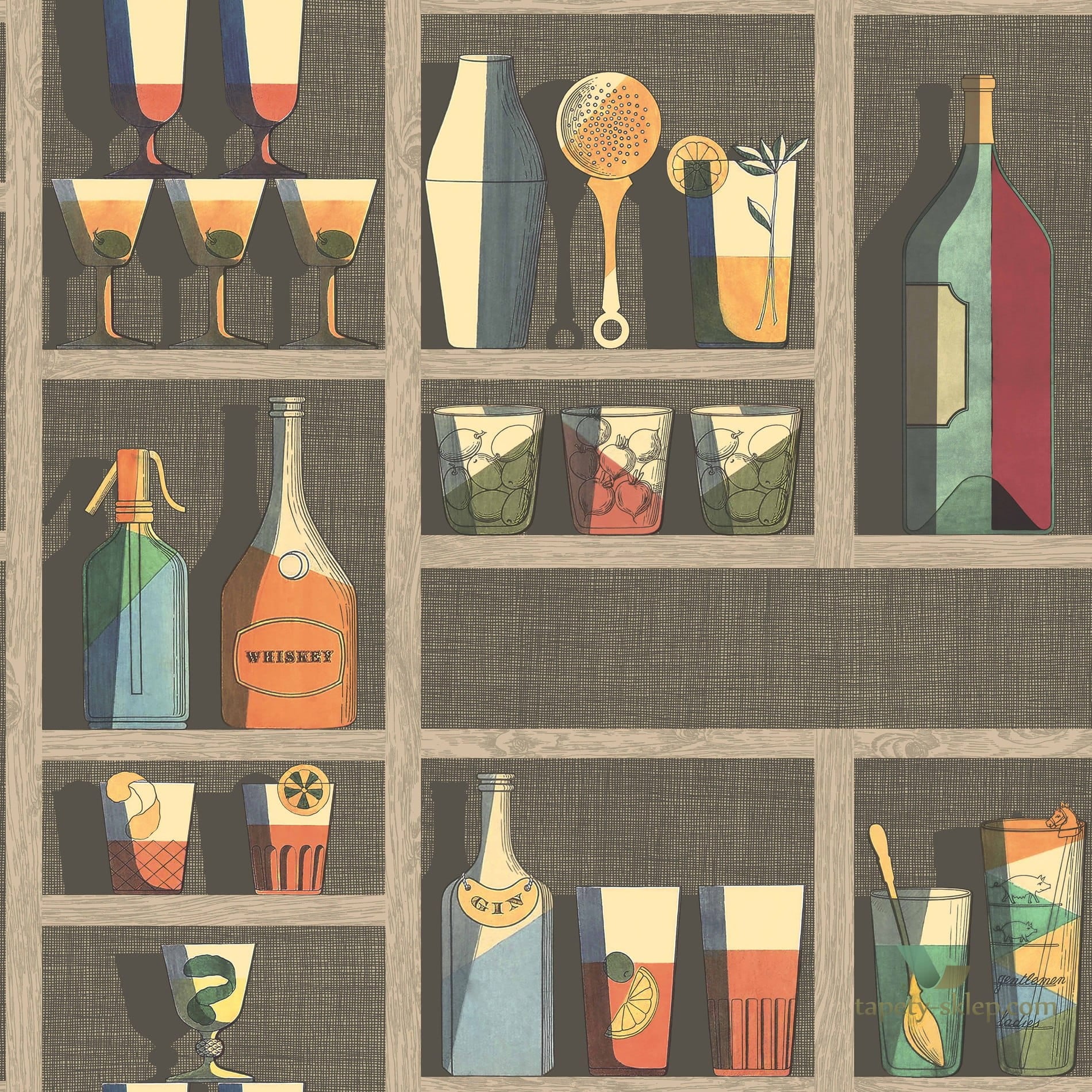 Tapeta Butelki Cole&Son Cocktails 114/23043 Fornasetti Senza Tempo