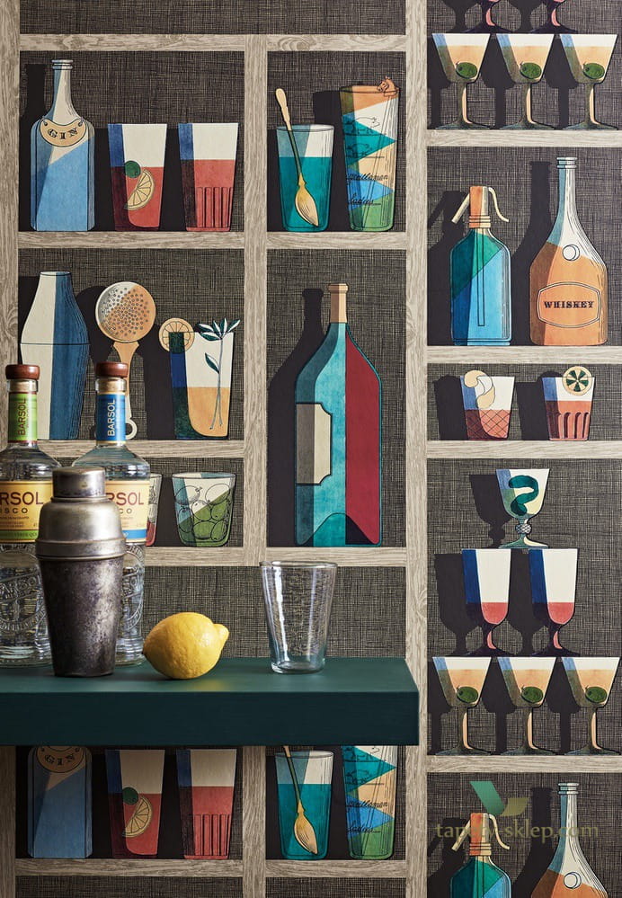 Tapeta Butelki Cole&Son Cocktails 114/23044 Fornasetti Senza Tempo