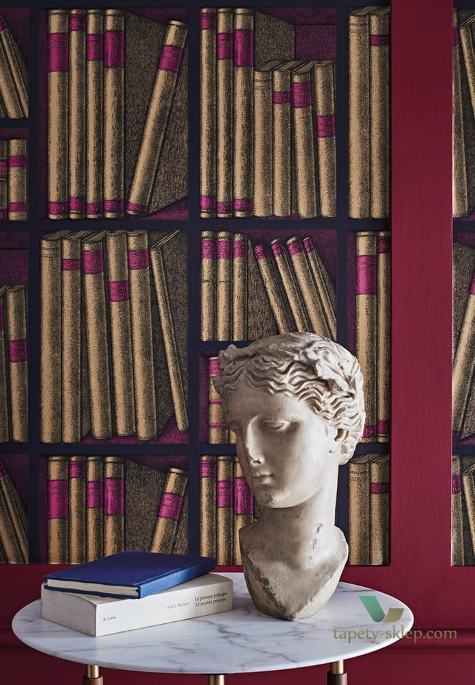 Tapeta Półka z Książkami Cole&Son Ex Libris 114/15030 Fornasetti Senza Tempo