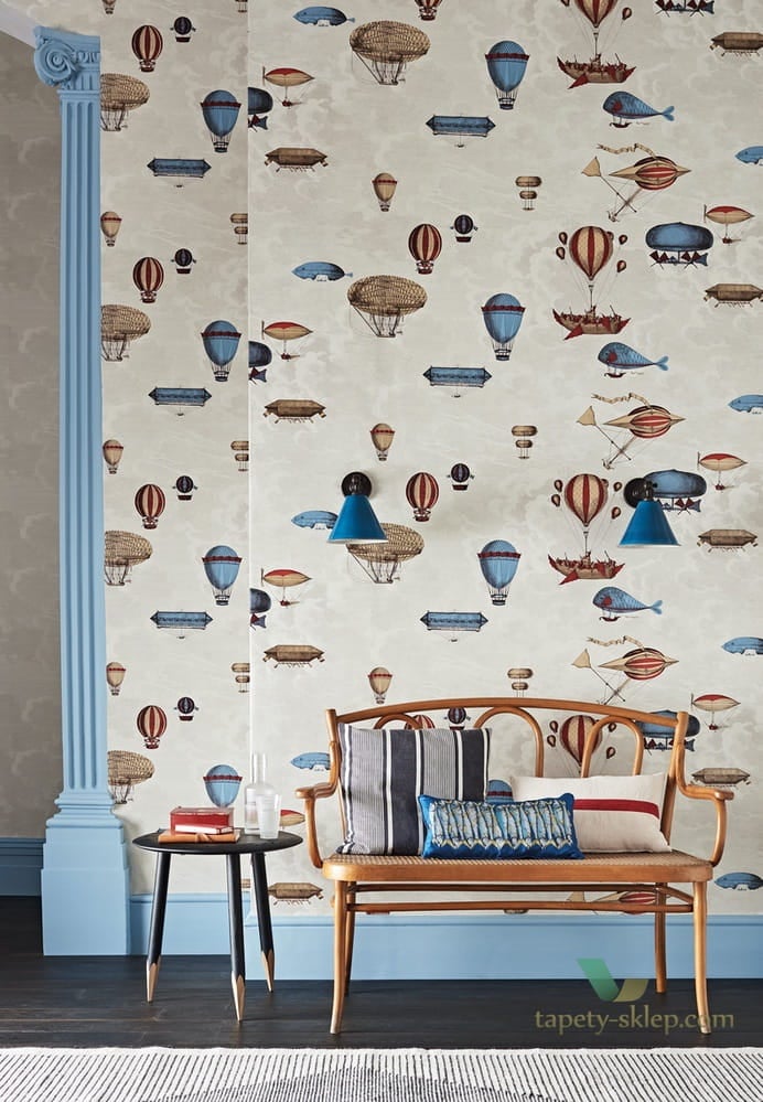 Tapeta Latające Maszyny Macchine Volanti 114/27053 Cole&Son Fornasetti Senza Tempo