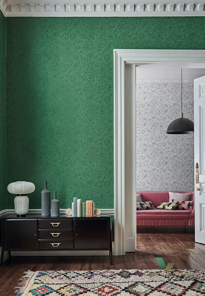 Tapeta Marmur Cole&Son Malachite 114/6011 Fornasetti Senza Tempo