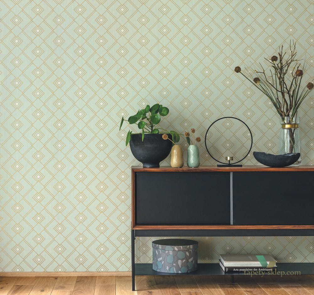 Tapeta geometryczna 3D Caselio SRL100476050 Gatsby Scarlett