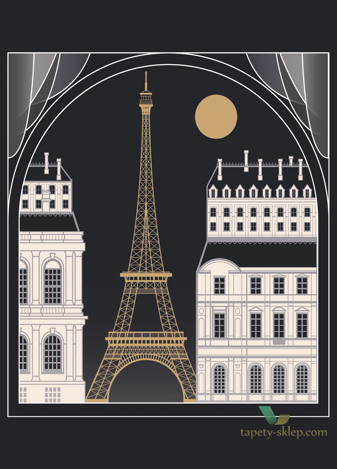 Panel w stylu Art Deco Caselio SRL100529899 Scarlett By Day Scarlett