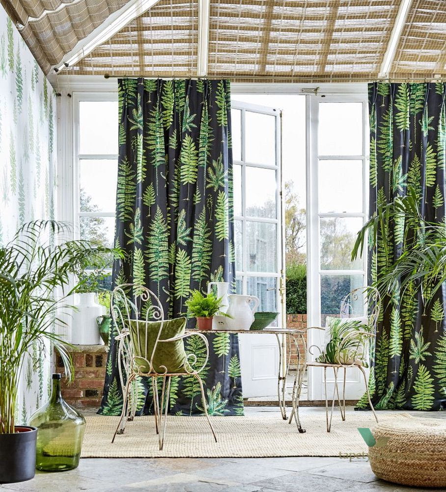 Tapeta liście paproci Sanderson 216634 Fernery The Glasshouse