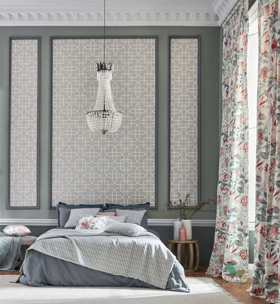 Tapeta kratownica Sanderson 216659 Hampton Trellis The Glasshouse