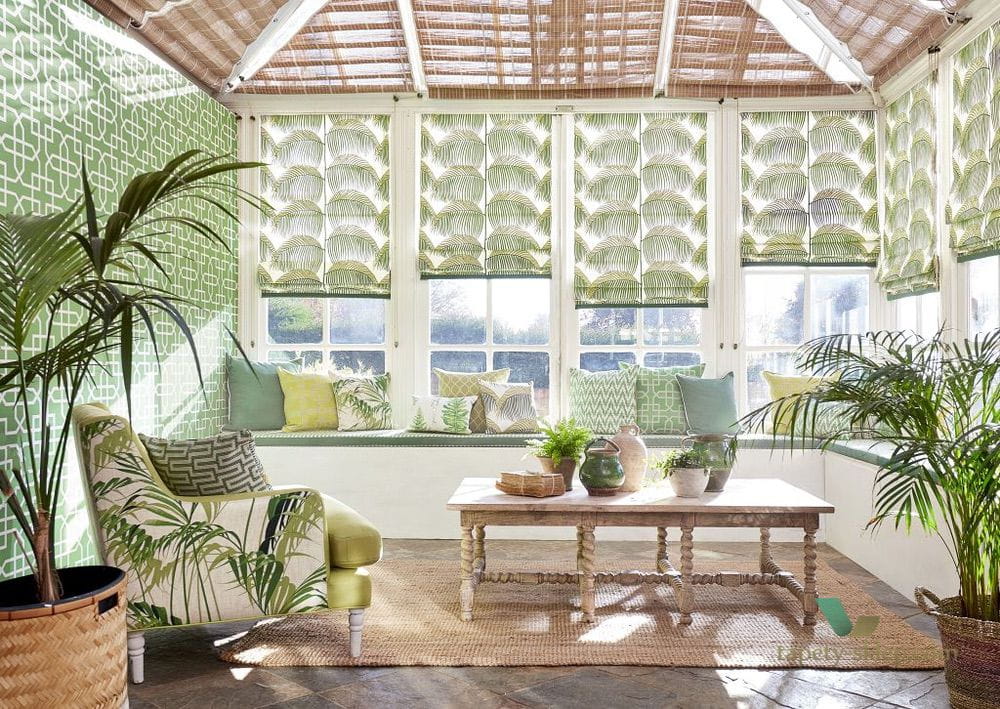 Tapeta kratownica Sanderson 216660 Hampton Trellis The Glasshouse