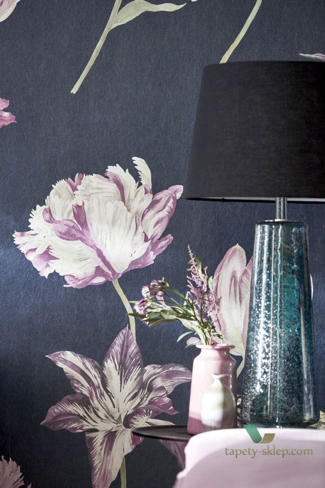 Tapeta tulipany Sanderson 216667 Tulipomania The Glasshouse