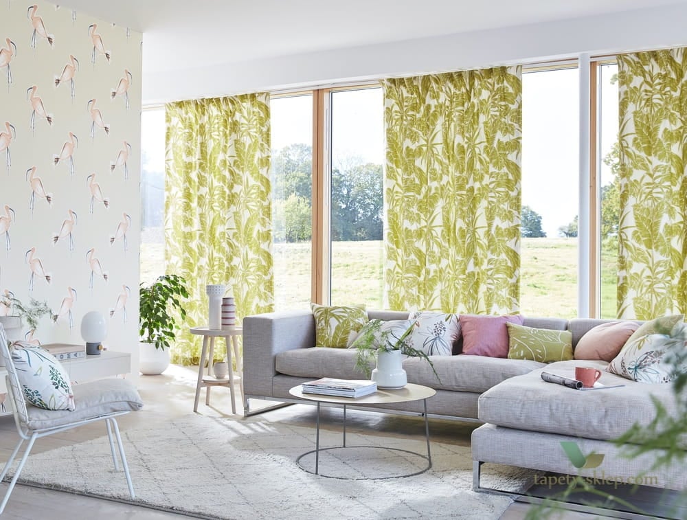 Tapeta tropikalne liście Scion 112024 Parlour Palm Zanzibar