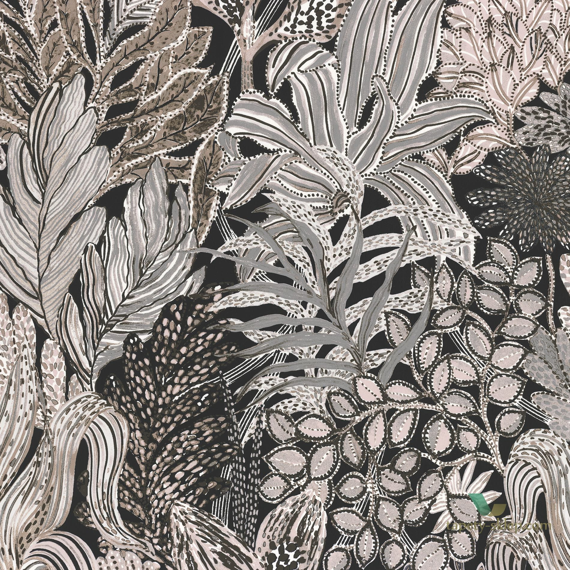Tapeta w tropikalne liście Casamance 74320222 Borromee Blossom