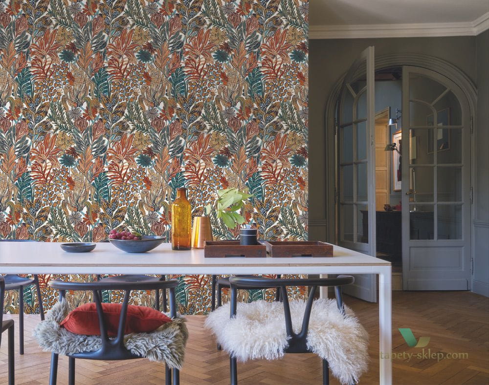 Tapeta w tropikalne liście Casamance 74320324 Borromee Blossom
