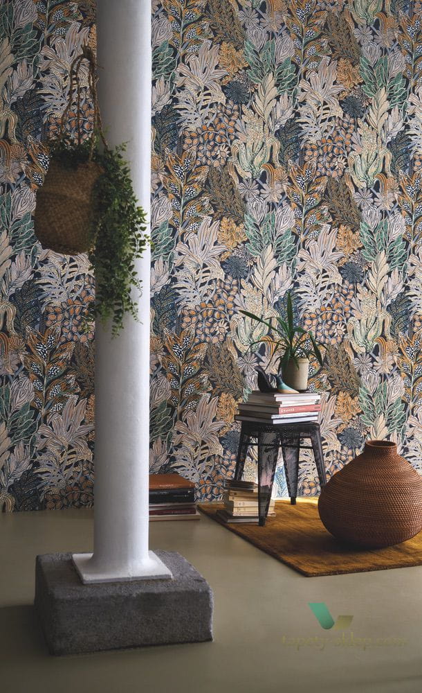 Tapeta w tropikalne liście Casamance 74320426 Borromee Blossom