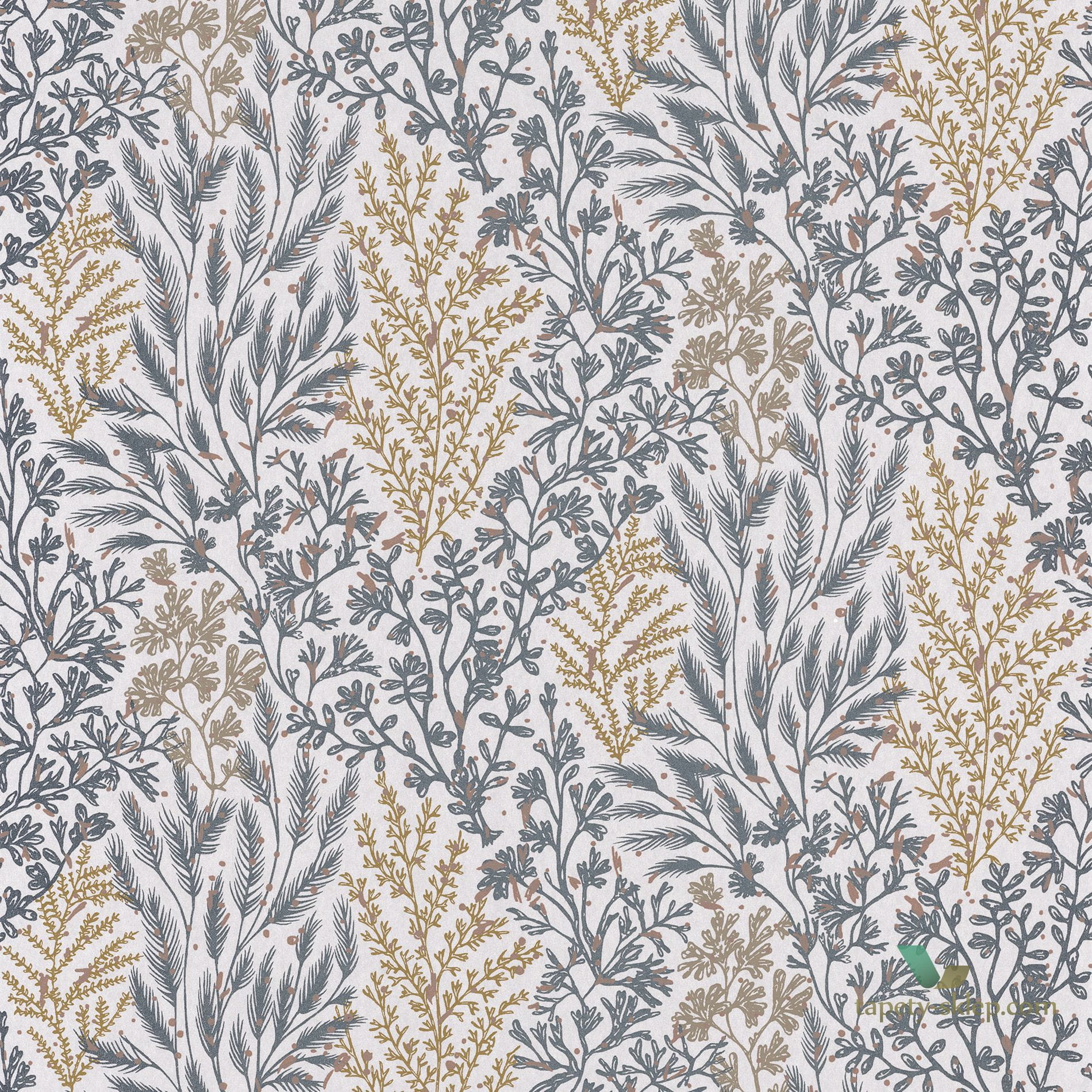 Tapeta roślinna Casamance 74350120 Isoete Blossom