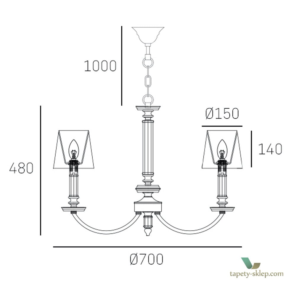 Lampa Cosmo Light Siena P06308WH NI