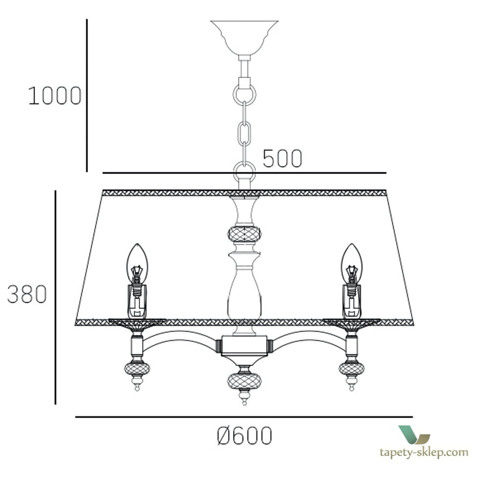 Lampa wisząca Cosmo Light  Verona P05377WH NI
