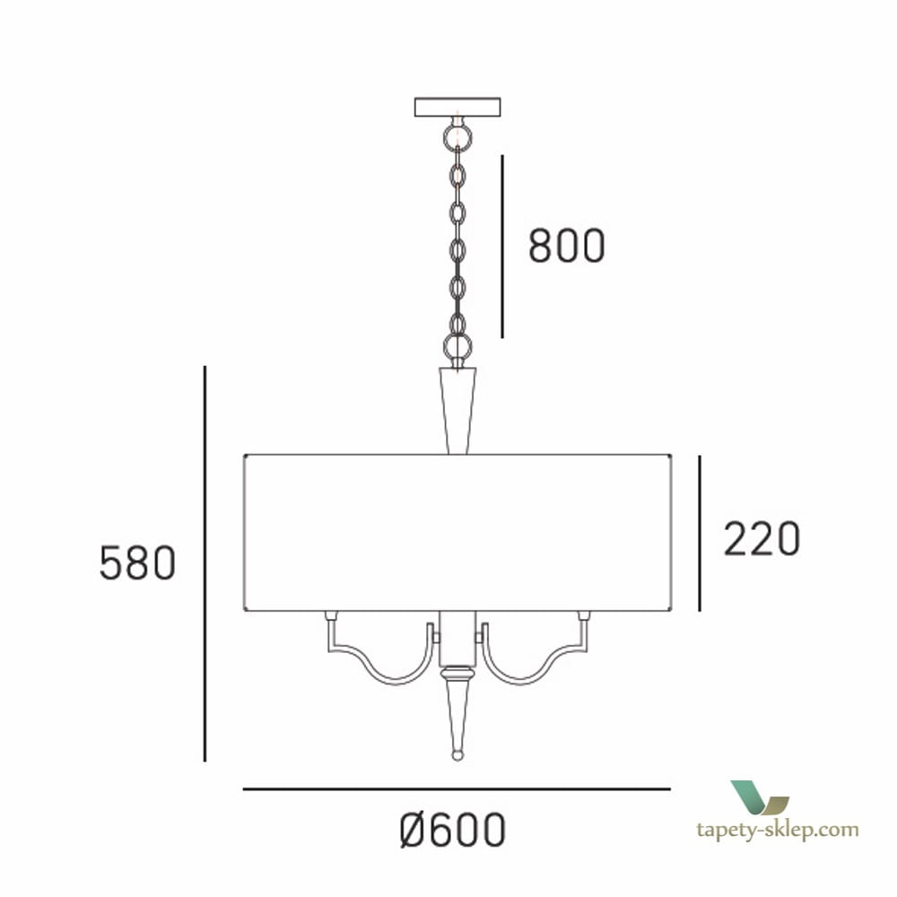 Lampa w stylu nowojorskim P05922WH Cosmo Light