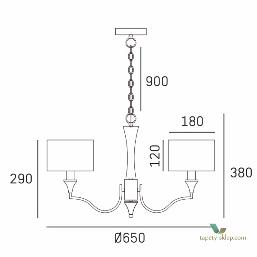 Lampa w stylu nowojorskim P05915WH Washington