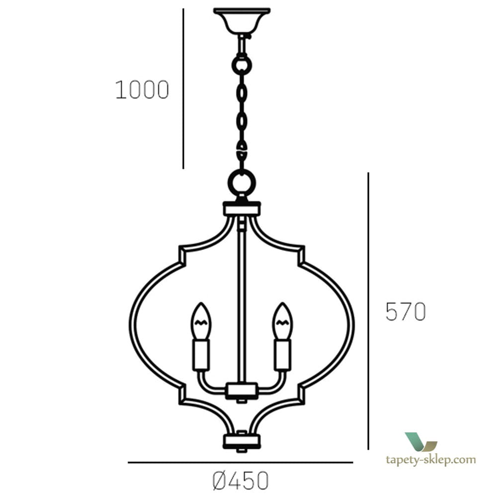 Lampa Nashville P05179BK Cosmo Light