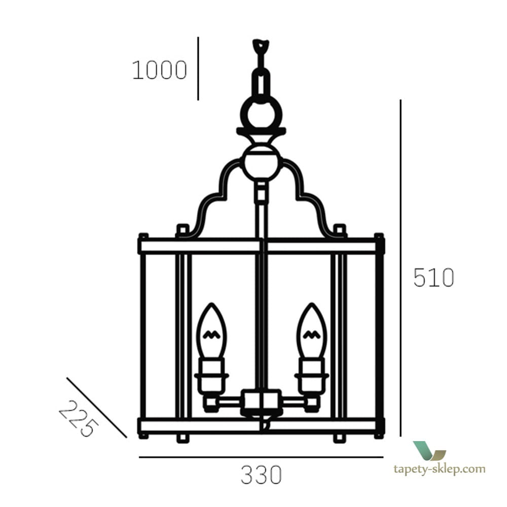 Lampa wisząca chromowana New York P03943CH Cosmo Light