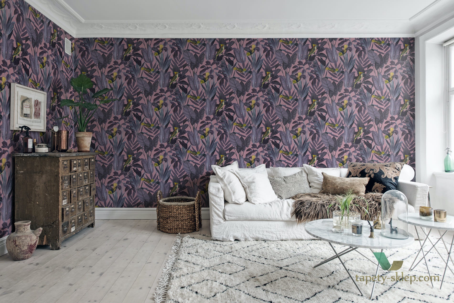Fototapeta Rebel Walls R15732 Yellow Bird Dusk