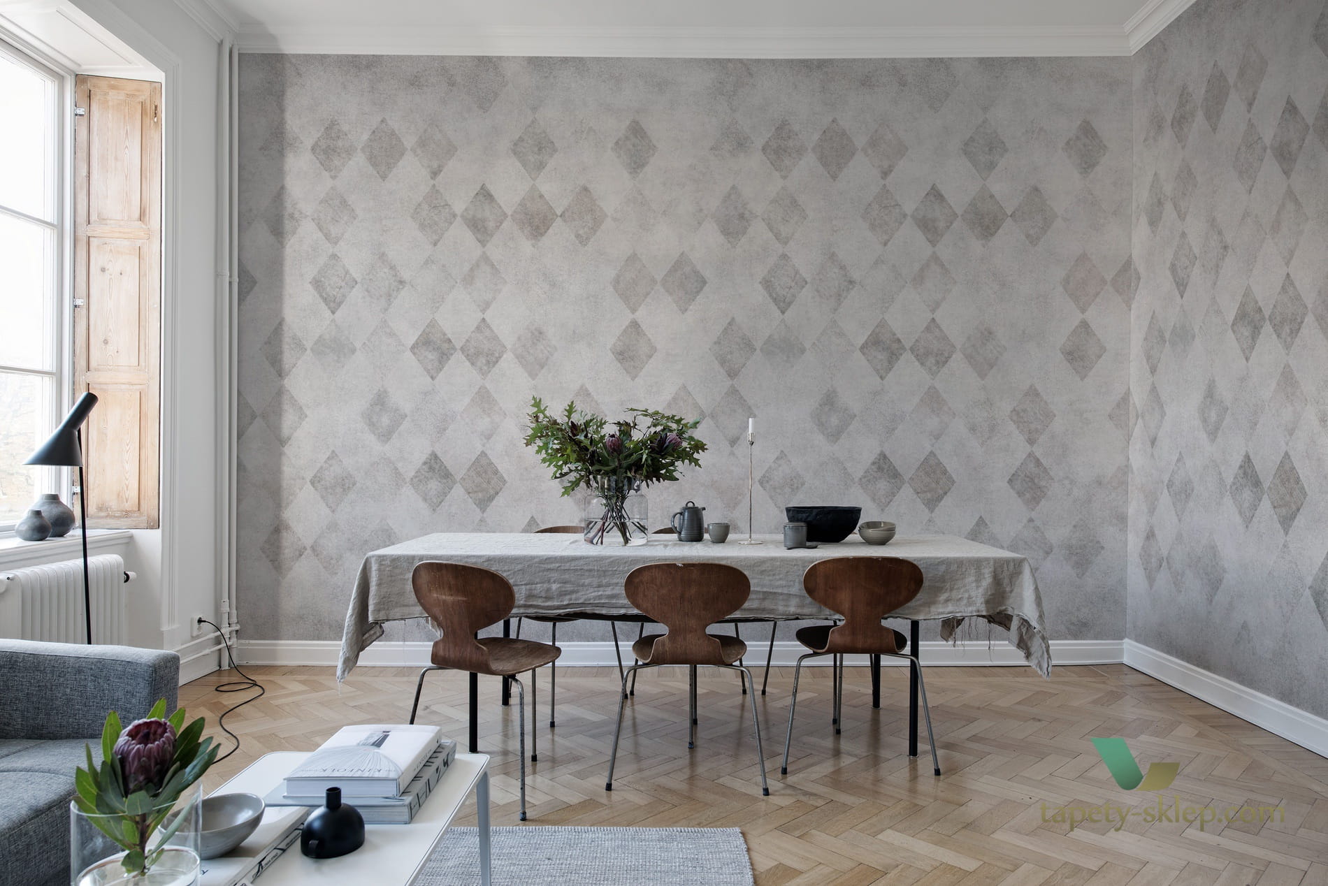 Fototapeta Rebel Walls R11412 Patinated Diamonds Sand