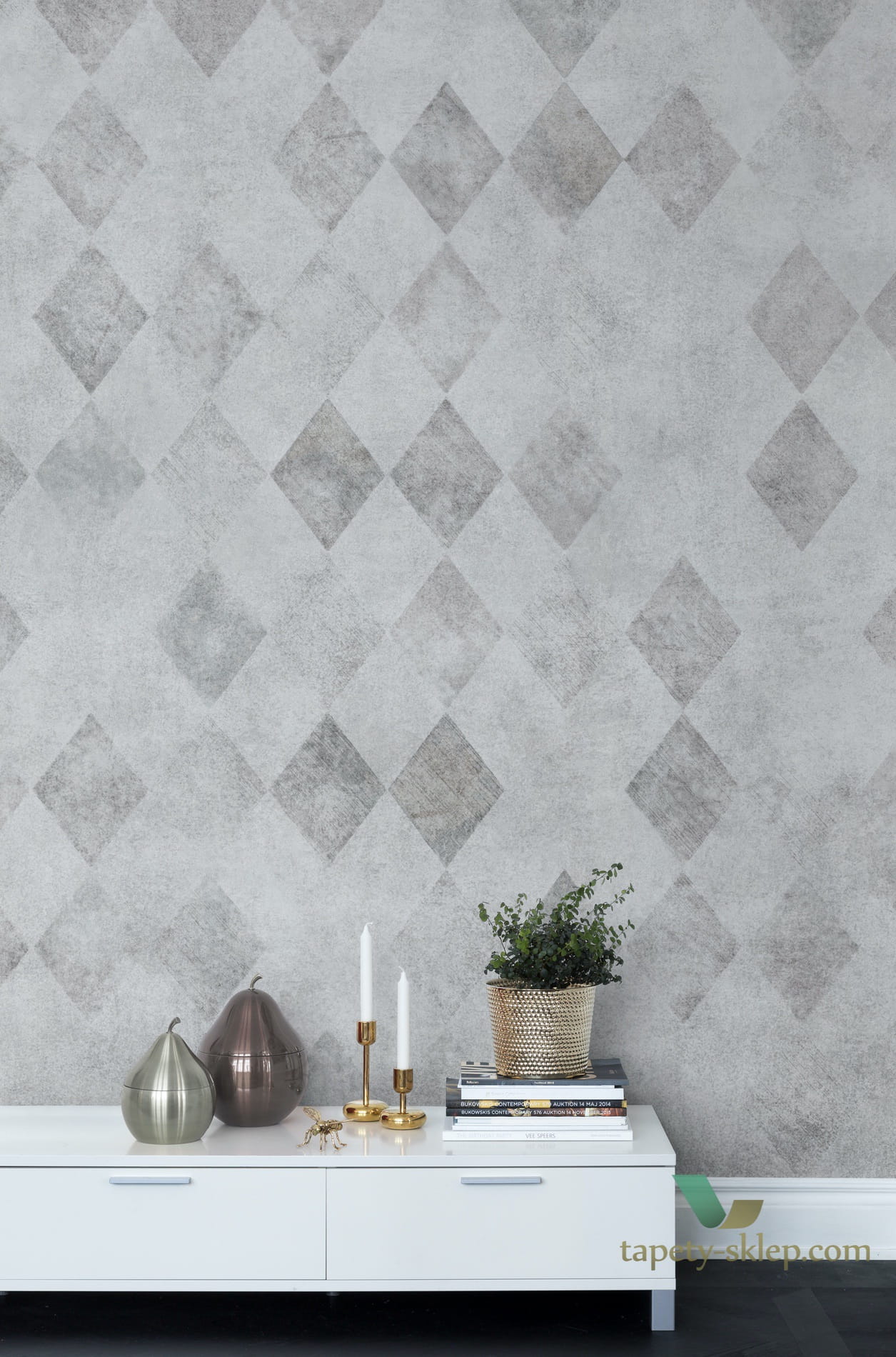 Fototapeta Rebel Walls R11412 Patinated Diamonds Sand