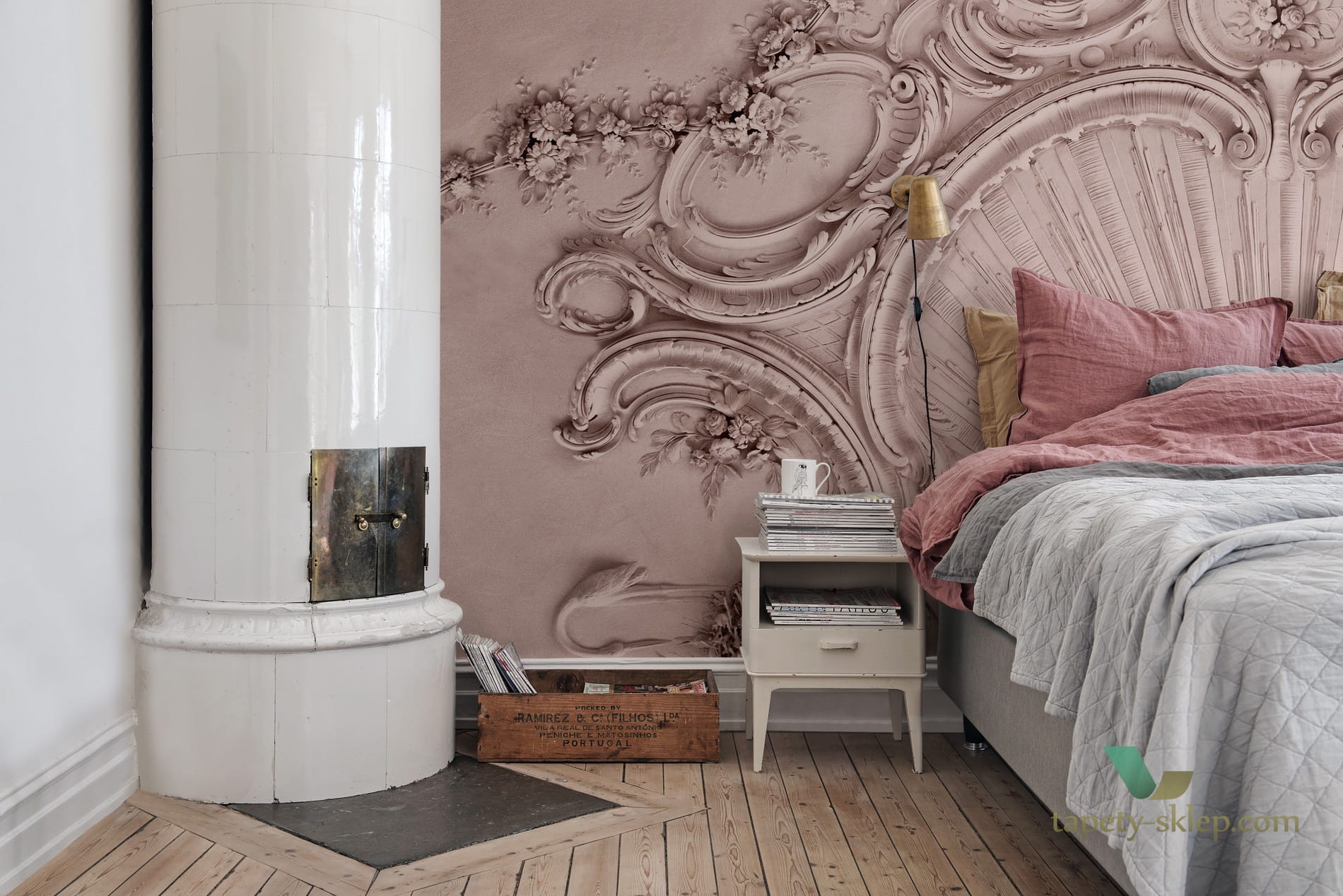 Fototapeta Rebel Walls R15483 Stucco Gloria Dusty Pink