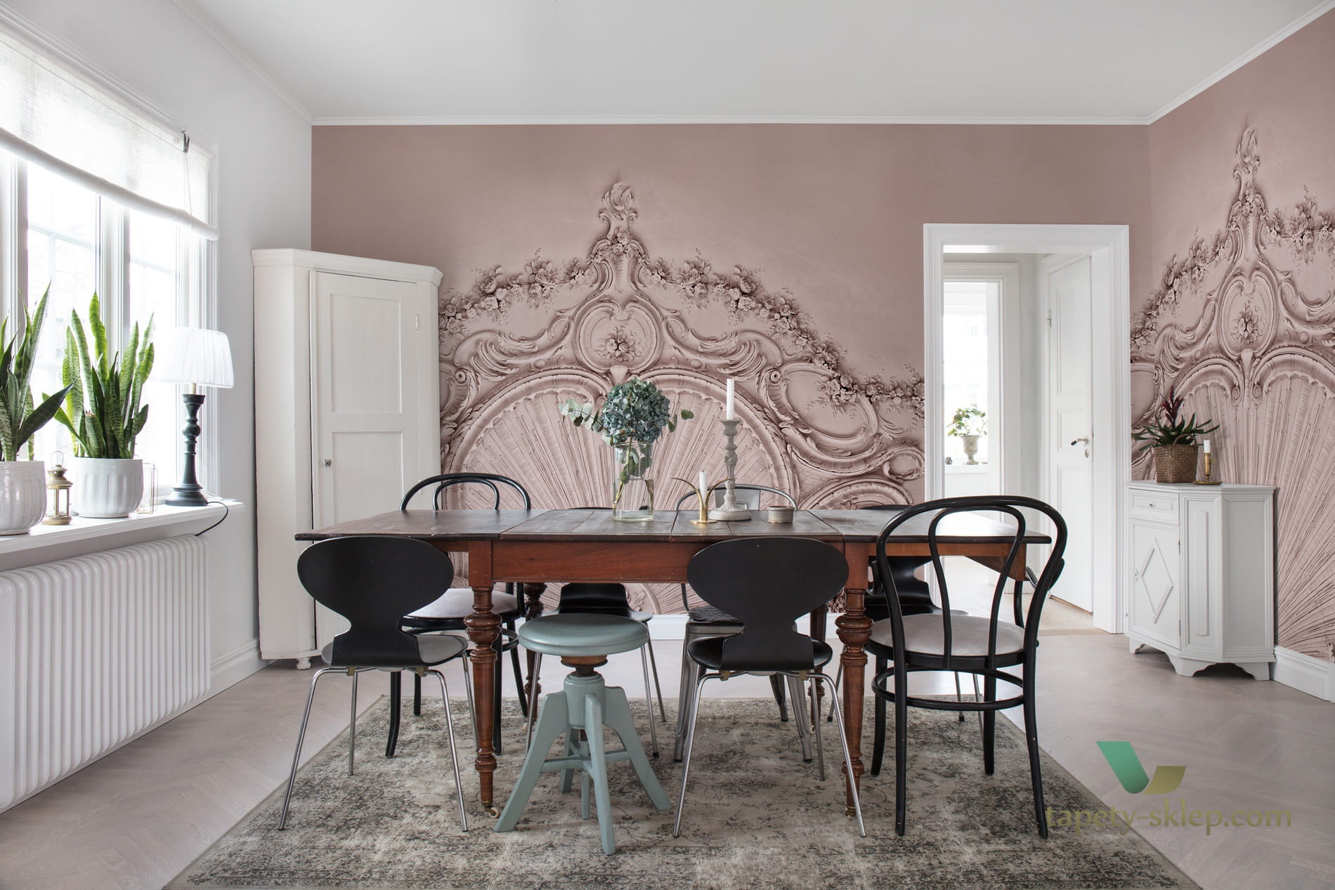 Fototapeta Rebel Walls R15483 Stucco Gloria Dusty Pink