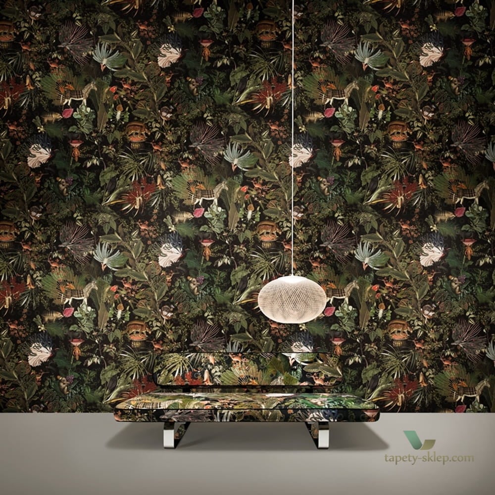 Tapeta Zwierzęta Arte Moooi MO2074 Menagerie of Extinct Animals Curry