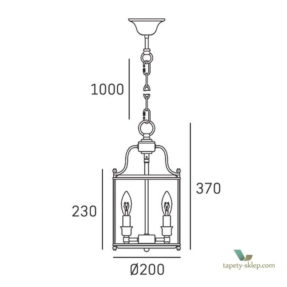 Lampa w stylu nowojorskim P03875AU Cosmo Light