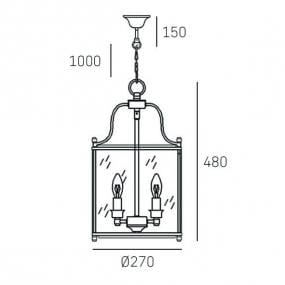 Lampa w stylu nowojorskim P04882AU Cosmo Light