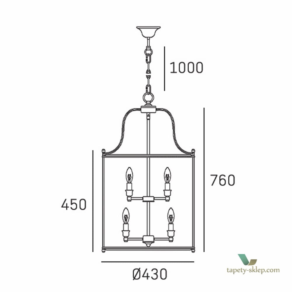 Lampa w stylu nowojorskim P08434CH Cosmo Light