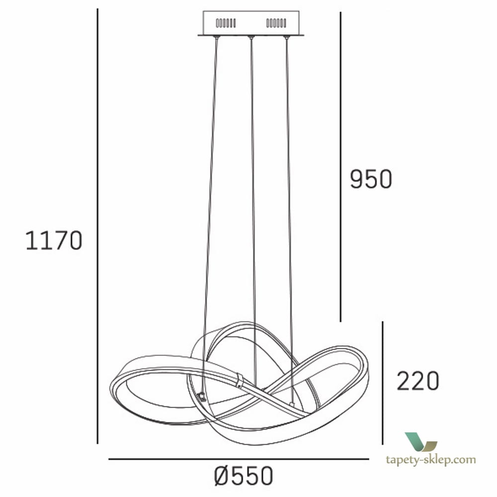 Nowoczesna lampa LED P01670CH Tokyo