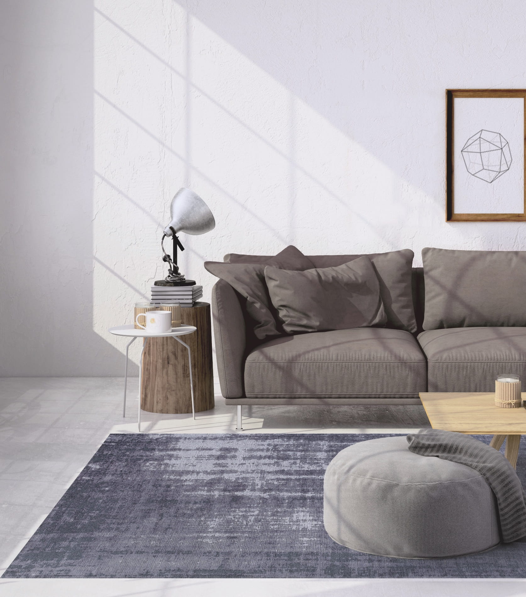 Dywan poprzecierany  Soil Dark Gray Carpet Decor